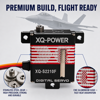 Moteur Servo à Couple Élevé XQ-POWER XQ-S2210F 11kg Mince Sans Noyau Étanche CNC Aluminium 10mm pour Planeur Avion RC Vente en Gros OEM