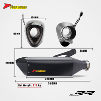 Système d'échappement complet pour moto Forsound Factory, prix de gros, silencieux en acier inoxydable noir pour BMW S1000RR 2019~2026