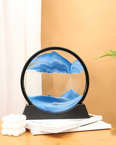Décoration d'intérieur : Sablier artistique cinétique à <span class=keywords><strong>mouvement</strong></span> liquide, Paysage marin profond, pour cadeau - Product Image 5