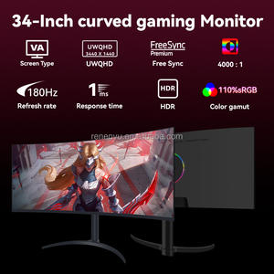コンピューターモニター 曲面 Rovesky VA 超クリアLCD 34インチ 180Hz 3440*1440 ゲーミングモニター - Product Image 4