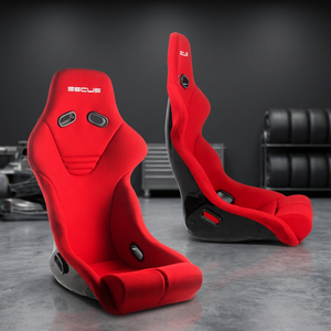 Asiento Deportivo SSCUS Monza424 - Asiento de Carreras Tipo Bucket Completo de Tela FRP Negra, Cómodo, Duradero y de Primera Calidad - Product Image 1