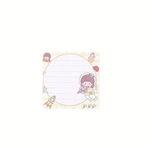 Bloc de notas bonitos con dibujos animados, notas adhesivas sin pegamento, cuadernos creativos gruesos para estudiantes de escuela primaria, estudio para niñas, 4 Uds. - Product Image 2