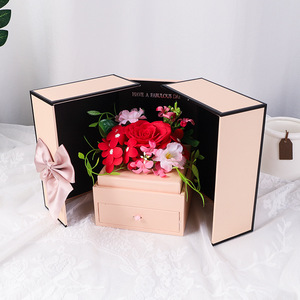 Caja de Regalo de <span class=keywords><strong>Perfume</strong></span> con Collar, Flor Eterna, Caja de Regalo de Doble Apertura, Regalo de San Valentín 2026 - Product Image 4