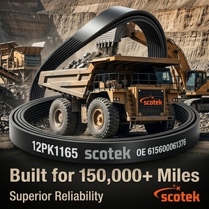 <span class=keywords><strong>Courroie</strong></span> de moteur diesel haute résistance 12PK1165 615600061376 pour camions lourds Weichai WP13 WD12, pièces de rechange, <span class=keywords><strong>courroie</strong></span> multi-V en EPDM - Product Image 5