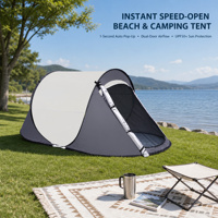 Tente instantanée pliable de 1,4 kg pour 1-2 personnes, ultralégère, résistante au vent, avec revêtement argenté en Oxford, portable, pare-soleil, pour le voyage
