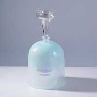 Vente en gros de coupes chantantes en cristal bleu clair, portables, pour la thérapie sonore, la méditation et les voyages