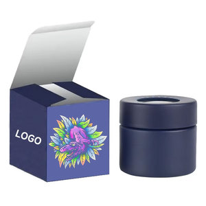 Custom 3.5g Child-Resistant Gummy Glass <b>Container</b> Jar Bottle with Magnifier Cr <b>Plastic</b> Cap for Dry Flower Canna Storage - Product Image 1