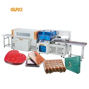 High Speed Shrink wrapping Machine with Viewing Window Heat Tunnel and Touch Screen PLC High Temperature Motor