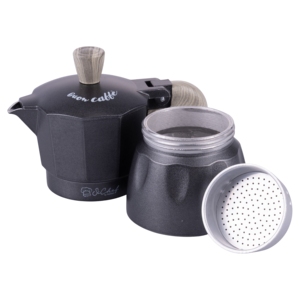 BUON CAFFE MACCHINA DA CAFFÈ ANTRACITE CON MANICO IN LEGNO 1 TAZZA - Product Image 3