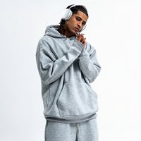 Pull à capuche en coton doublé polaire personnalisé avec logo OEM pour homme, coupe ample, style américain, col montant, qualité supérieure, couleur unie