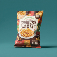 Sachet d'emballage alimentaire personnalisé en aluminium et plastique de qualité alimentaire 85G avec soufflet latéral pour nouilles instantanées