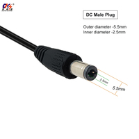 OEM Kupfer DC 5,5*2,1mm 5,5*2,5mm Stecker-zu-Stecker Verlängerungskabel 5521 5525 Anschluss Stromkabel