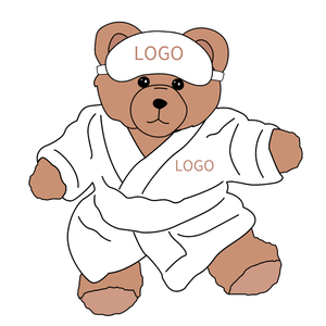 Peignoir style pyjama, masque pour les yeux, ours en peluche, compagnon de sommeil, cadeau d'anniversaire, ours en peluche - Product Image 4