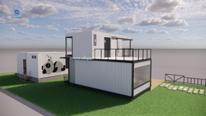 Planos de Vivienda Moderna de 2 Dormitorios en Contenedor Marítimo Modificado de 40 Pies con Panel Sándwich para Comedor - Product Image 4