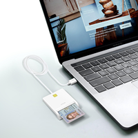 Lecteur de cartes USB intelligent innovant et pratique avec circuit de protection, scanner de cartes CAC, ID, SIM, IC à fente unique pour usage professionnel et en voyage