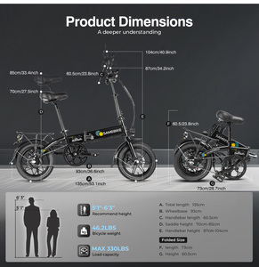 Factory spot OEM Lightweight Portable <b>ebike</b> mini folding electric bicycle 36V electric bike - Product Image 6