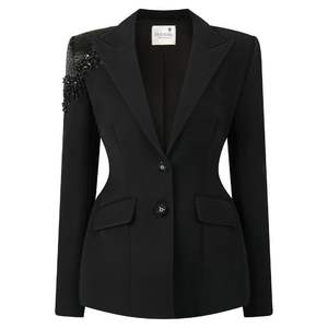 Chaqueta elegante Muse para mujer de alta calidad, Chaqueta de traje, servicios ODM hechos en Vietnam, decoración bordada, método de tejido no tejido - Product Image 2