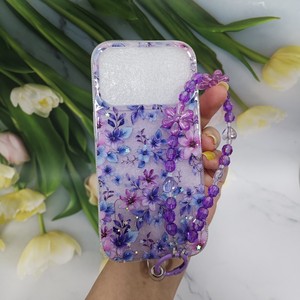 Étui de téléphone portable antichoc pour 14 15 16 17 Pro Max, pochettes de téléphone à fleurs avec bracelet pour Samsung A03 <span class=keywords><strong>A13</strong></span> A23 S26 - Product Image 4