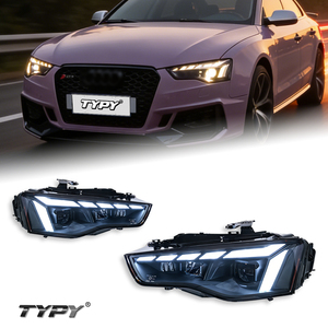 ชุดไฟหน้า TYPY สำหรับ Audi A5 ปี 2012-2016: เลนส์ LED สไตล์ RS พร้อมไฟวิ่งกลางวันและไฟเลี้ยวแบบเรียงลำดับ - Product Image 1