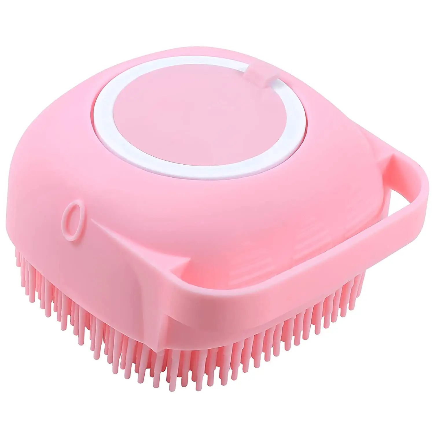 Eco Friendly Exfoliating Body Scrub Soft Shampoo hair brush Baby Silicone Massage Bath Brush with Soap Dispenser