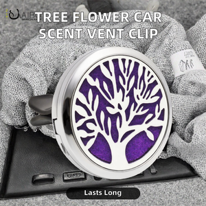 เครื่องฟอกอากาศติดช่องแอร์รถยนต์ รูปทรงดอกไม้ ขนาด 30 มม. ทำจากโลหะผสมแบบกลวง พร้อมแผ่นน้ำมันหอมระเหย 10 ชิ้น - Product Image 2