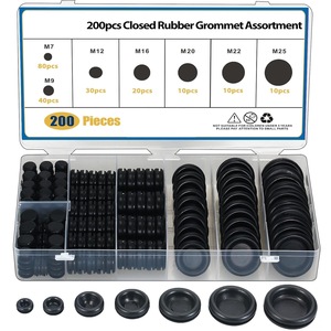 Anneaux de protection en caoutchouc EPDM, 200 pièces, 7 tailles, pour câbles et conduites électriques - Product Image 5