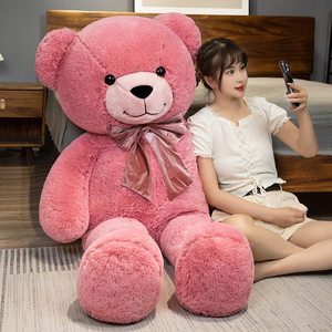 Boneka Beruang Teddy Besar Custom Logo Pabrik dengan Dasi Kupu-kupu, Boneka Hewan Isi Lembut Klasik untuk Hadiah Hari Valentine - Product Image 2