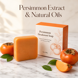 Wholesale Lifelike Artificial Fruits Decorative Faux <strong>Persimmon</strong> High Quality Babies Solid Bar <strong>Soap</strong> Handmade 100g Moisturizing - Product Image 3