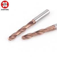 ZUANTONG 1 pièce CNC 60 degrés, foret 5D en acier au tungstène allié avec revêtement titane pour machine de taraudage, pour métaux faibles/moyens/forts