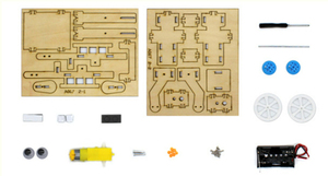 Tự làm mô hình Bộ dụng cụ Robot + Xe đẩy tay hoạt động trung tâm cơ khí đồ chơi não trêu ghẹo bằng gỗ giáo dục robot làm Bộ dụng cụ - Product Image 6