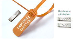Precintos <span class=keywords><strong>de</strong></span> Seguridad <span class=keywords><strong>de</strong></span> Plástico Ajustables para Servicios <span class=keywords><strong>de</strong></span> Mensajería con Logotipo y Número - Product Image 6