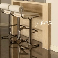 Tabouret de bar haut en acier inoxydable de style minimaliste moderne, luxe, pour la maison, l'hôtel, la salle à manger, le commerce, avec dossier, pour le salon