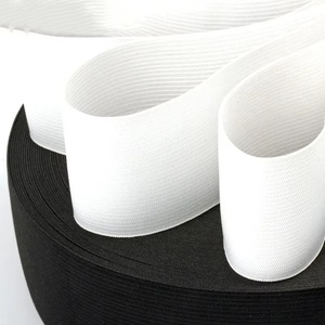 Deepeel KY510 20-50mm accessoires de vêtement noir et blanc élastique <span class=keywords><strong>plat</strong></span> en caoutchouc tricot maison Textile couette ruban élastique - Product Image 6