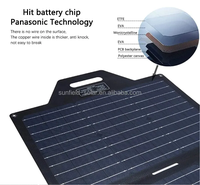 Panneaux solaires monocristallins portables Sunfield Black Waterproof Camping 100W 12V 21.6V, chargeur, batterie externe, USB, DC, Type-C, Anderson