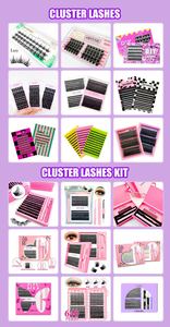 Toptan ön kesim vizon küme Lashes Diy kirpik uzantıları kiti doğal özel Segment kirpik özel etiket Diy kirpik kümeleri - Product Image 6