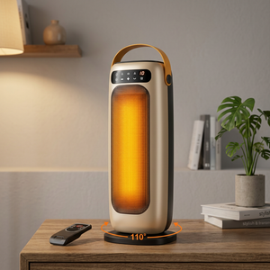 Chauffe-soleil électrique portable avec éclairage - Matériel plastique - Ventilateur de chauffage instantané pour extérieur - Product Image 2