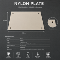 Plaque en nylon PA66 sur mesure à prix d'usine, épaisse, en plastique technique avec trous pour la fabrication d'engrenages mécaniques industriels