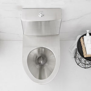 WC mural en acier inoxydable 304 résistant aux vandales pour toilettes publiques haute sécurité, réservoir encastré - Product Image 4