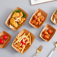 Emballage alimentaire jetable en papier kraft recyclable, étanche et anti-fuite, avec logo personnalisé en relief, pour pizzas et sandwichs à emporter