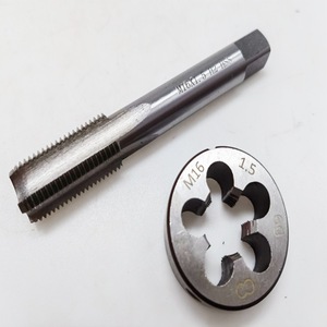 Juego de Machos y Terrajas, Machos de Acero Rápido de Ranura Recta + Terrajas de Acero de Aleación, Tamaños: M8, M10, M12, M14, M16, M18, M20 - Product Image 2