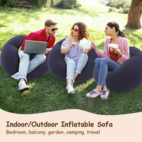 Canapé gonflable pliable portable en PVC, chaise gonflable pour salon, camping en plein air, chaise longue de plage pratique