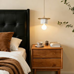 Copper marble New Terrazzo Chandelier Modern Creative Magic <b>Cube</b> Flying Saucer Bedroom Bedside Small Pendant <b>Lights</b> - Product Image 2