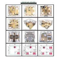 Casa Modular en Contenedor con Azotea: Unidad de Vivienda en Contenedor, Casa Contenedor de 2 Pisos, 4 Dormitorios