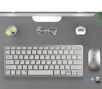 Direkt vom Hersteller Ultra-Dünne Wiederaufladbare Kabellose Tastatur und Maus Kombination für PC Laptop und Tablet - Ideal für Büronutzung