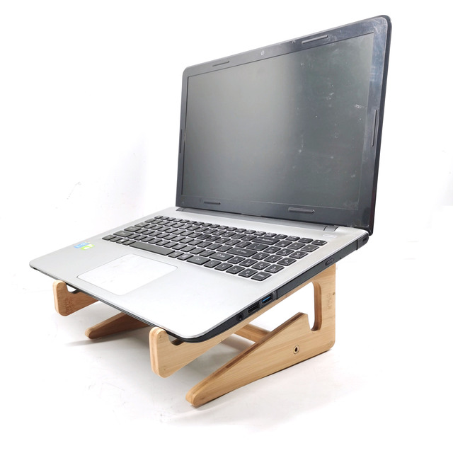 Hot Sale Portable Monitor Stand Riser Mac Book Wooden Bamboo Laptop Stand Computer Stand Holder for Office