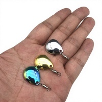 ROVORO Lames de leurre souples tricolores à cliquet pour la pêche à la traîne, avec pivot à roulement 360° plaqué or/argent, plusieurs tailles