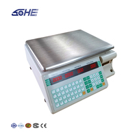 Balance d'étiquetage SOHE TMA avec impression d'étiquettes code-barres, haute précision 1/3000, affichage LED, capacité 30 kg, 4000 unités de stockage, garantie 1 an