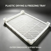 Plateau en maille plastique perforée robuste 810*600*95mm, empilable, pour déshydratation alimentaire, séchage au four et congélation