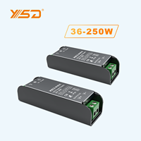 YSD série H Super Mini pilote de LED écologique 36W-350W PFC RoHS en aluminium conforme à l'économie d'énergie éclairage AC-DC sortie 12V