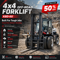 Chariot élévateur diesel 4x4 tout-terrain de 6, 8 et 10 tonnes avec système de levage haute capacité, livraison mondiale